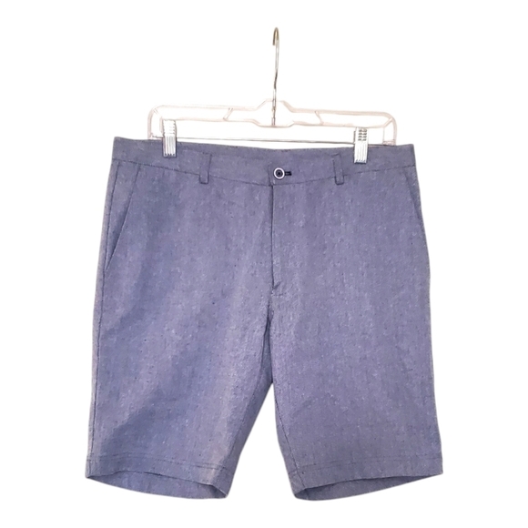 Paisley and Gray Mens Bermuda Light Blue Twill Flat Front Shorts W32 - Picture 1 of 8
